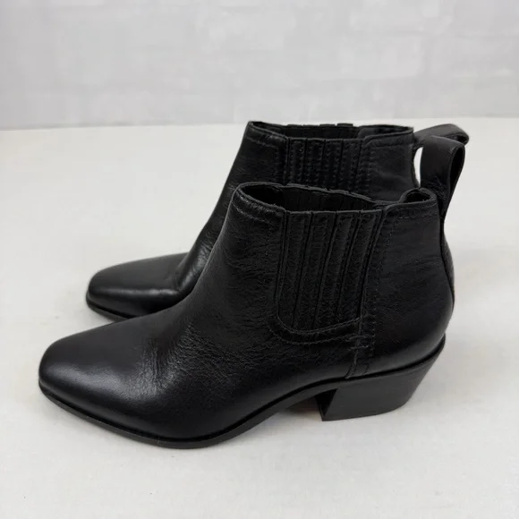 Lucky Brand Licidola Black Leather Ankle Boots Women’s Size 7M - Picture 3 of 8